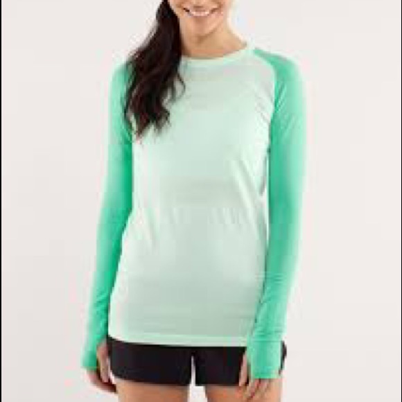 lululemon athletica Tops - Lululemon Swiftly Tech Longsleeve: Green 2 Tone
